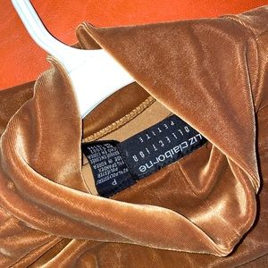Gold velvet Liz Claiborne turtleneck petite